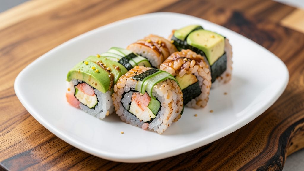 California Sushi Rolls: Crispy Avocado and Crab Delight