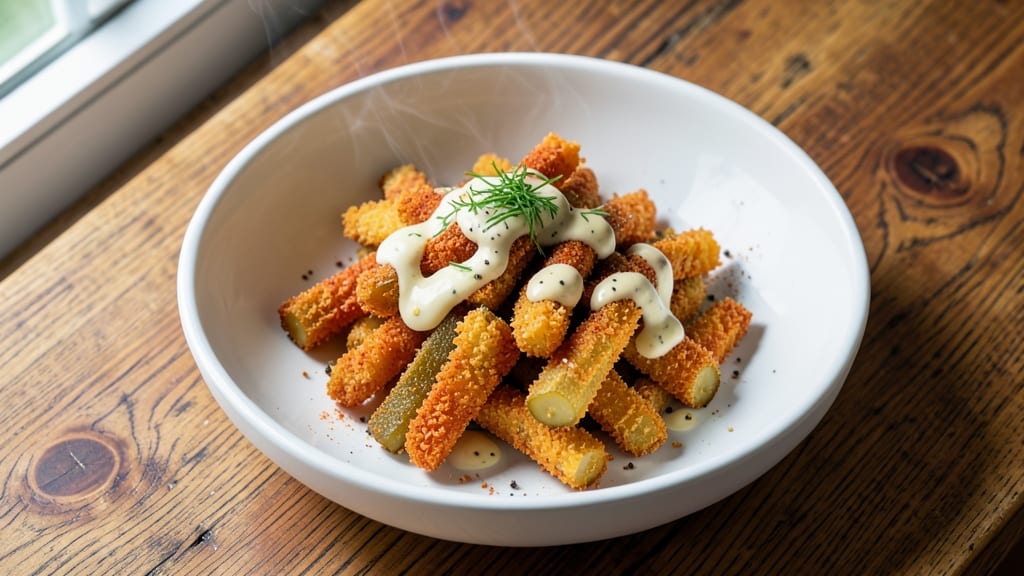 French Fried Pickles Recipe: Vinegar-Braised Crunch With Golden Crust
