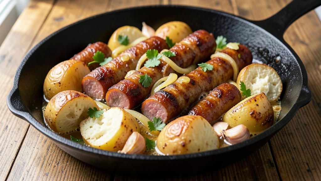 Jamie Oliver's Sausage Bake Recipe: One-Pan Comfort With Crispy Top