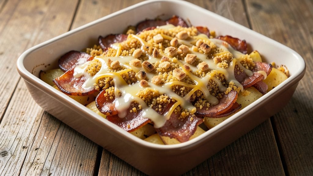 Spam Bake Recipe: Crispy Cornmeal Topping and Melty Cheese Heaven